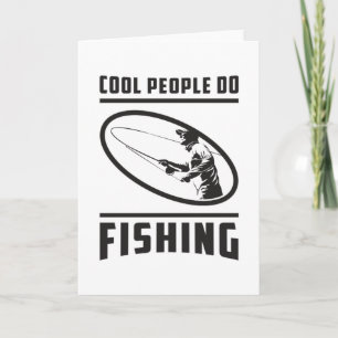 Carte Pêcheur Pêche Poisson Pêche Rod Drôle Idée cadeau