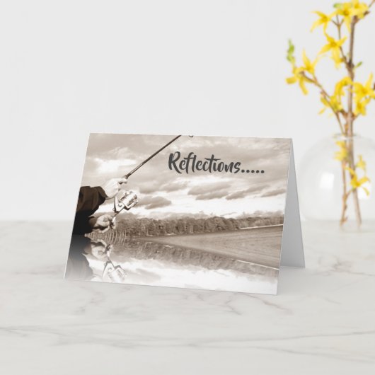 CARTE PÊCHEUR ***RÉFLEXION DES TEMPS PARTAGÉS**** (Fleur jaune)