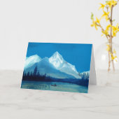 Carte Pêcheur sur une Fête des pères de Mountain Lake (Fleur jaune)