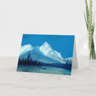 Carte Pêcheur sur une Fête des pères de Mountain Lake