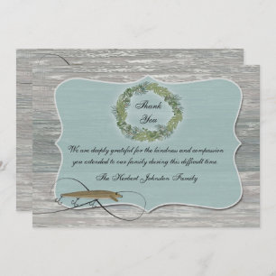 Carte Pêcheur Sympathie Merci Wreath Lure