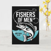 Carte Pêcheurs d'hommes chrétiens Matthieu 4 19 Verset (Fleur jaune)