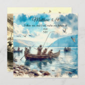 Carte Pêcheurs d'hommes Scripture Verse (Devant / Derrière)