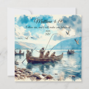 Carte Pêcheurs d'hommes Scripture Verse