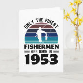 Carte Pêcheurs nés en 1953 70e anniversaire Cadeaux de p (Fleur jaune)