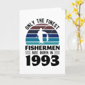 Carte Pêcheurs nés en 1993 30e anniversaire Cadeaux de p (Fleur jaune)