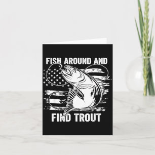 Carte Pêchez autour et trouvez la truite drôle pêche pêc