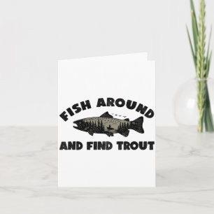 Carte Pêchez autour pour trouver des truites, pêcheur dr
