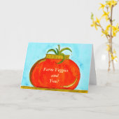 Carte PedagogyGreetings : Tomate pure (personnalisable) (Fleur jaune)