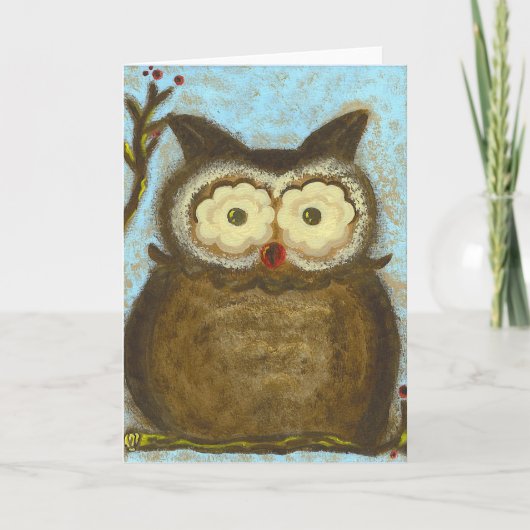 Carte PedagogyGreetings : Winterberry de hibou (Devant)