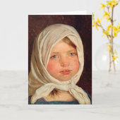 Carte Peder Severin Kroyer - Petite fille de Hornbaek (Fleur jaune)