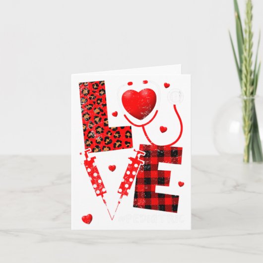 Carte Pediatric Peds Nurse Valentines Day Love Heart Ste (Devant)