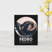 Carte Pedro Racoon Danse Populaire Mème Internet Mapache (Fleur jaune)