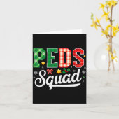 Carte Peds Squad Pediatric Nursing Funny Pediatric Nurse (Fleur jaune)