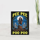 Carte Pee Pee Poo Poo Maudit Mème Génération Z Drôle Squ (Devant)