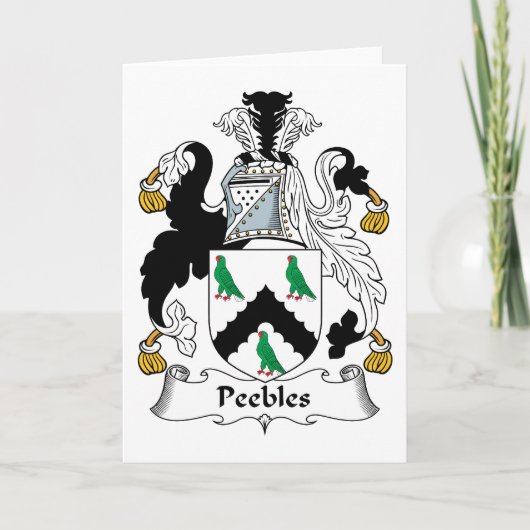 Carte Peebles Famille Crest (Devant)