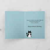 Carte Peekaboo Kitty Chat couvert les yeux Anniversaire (Intérieur)