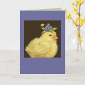 carte peep avec bleuets (Fleur jaune)