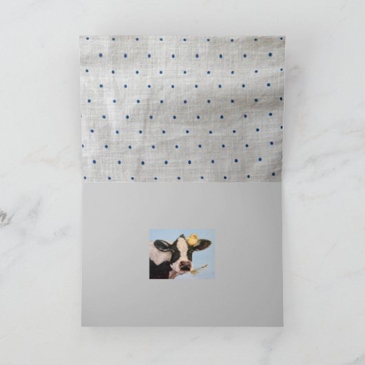 Carte Peep et vache à points (Intérieur)