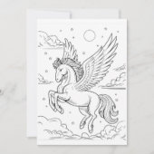 Carte Pegasus | Colorez votre propre salutation (Devant)