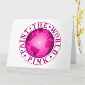 Carte PEINDRE LE MONDE ROSE Terre Diversité Célébration (Fleur jaune)