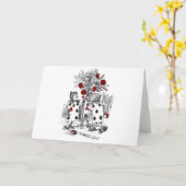 Carte Peindre le rouge Rose (Fleur jaune)