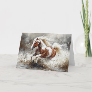 Carte Peindre Un Cheval Qui Traverse L'Eau