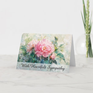 Carte *~* Peine Fleur Peony Peinture TV2 Sympathie Amour
