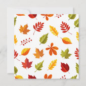 Carte Peint à la main Automne Adorable fille Merci (Dos)