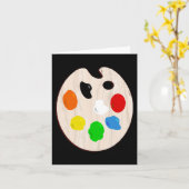 Carte Peintre Artiste Peinture Palette Halloween Costume (Fleur jaune)