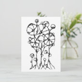 Carte Peinture à la main - Arbre Abstrait Groupe 1 (Debout devant)