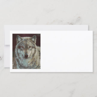 Carte Peinture à la main de loup