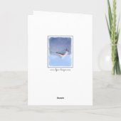 Carte Peinture à la souris - Oiseau original (Dos)