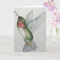 Peinture à l'aquarelle élégante de colibri Art ois