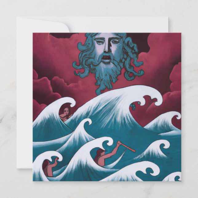Carte Peinture à l'huile de Neptune Crimson (Devant)