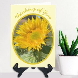 Carte Peinture à l'huile de tournesol Texture Pensant à