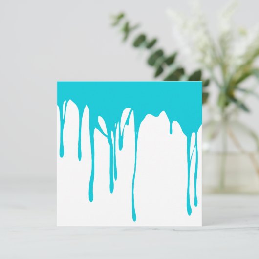 Carte Peinture à séchage bleu (Debout devant)