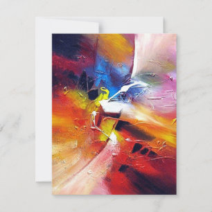Carte Peinture Abstraite colorée de style expressionnist