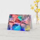Carte Peinture Abstraite couleur angulaire (Fleur jaune)