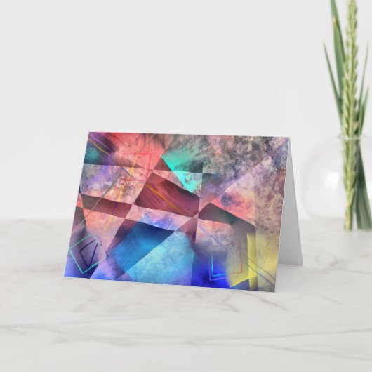 Carte Peinture Abstraite couleur angulaire (Devant)
