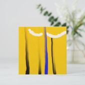 Carte peinture Abstraite jaune bleu noir blanc (Debout devant)