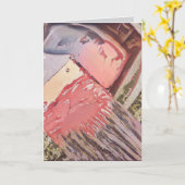 Carte Peinture abstraite moderne couleurs chaudes (Fleur jaune)