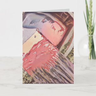 Carte Peinture abstraite moderne couleurs chaudes