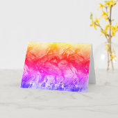 Carte Peinture Abstraite Rat chinois Anniversaire GC (Fleur jaune)