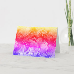 Carte Peinture Abstraite Rat chinois Anniversaire GC