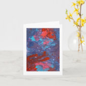 Carte Peinture acrylique à main gauche (Fleur jaune)