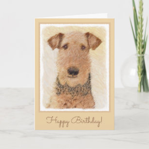 Carte Peinture Airedale Terrier - Cute Original Art