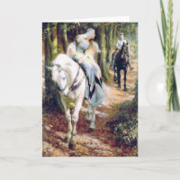 Peinture antique de dame médiévale de chevalier