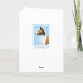 Carte Peinture Basenji - Belle Art Original (Dos)
