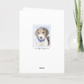 Carte Peinture Beagle - Art original du chien (Dos)